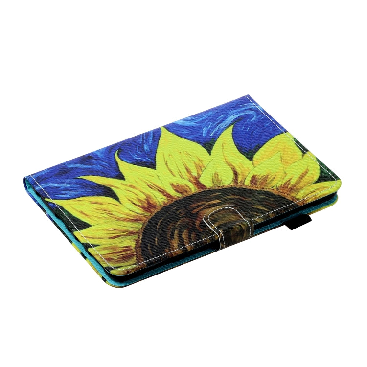 Custodia in pelle flip orizzontale con cuciture a disegno colorato con supporto e slot per schede e funzione Sleep / Wake-up, For iPad mini 2024 / mini 6
