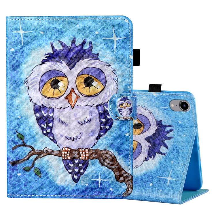 Custodia in pelle flip orizzontale con cuciture a disegno colorato con supporto e slot per schede e funzione Sleep / Wake-up, For iPad mini 2024 / mini 6