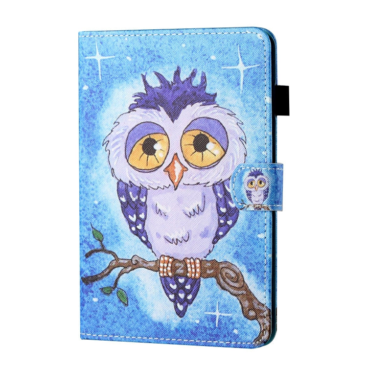 Custodia in pelle flip orizzontale con cuciture a disegno colorato con supporto e slot per schede e funzione Sleep / Wake-up, For iPad mini 2024 / mini 6