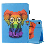 Custodia in pelle flip orizzontale con cuciture a disegno colorato con supporto e slot per schede e funzione Sleep / Wake-up, For iPad mini 2024 / mini 6
