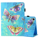 Custodia in pelle flip orizzontale con cuciture a disegno colorato con supporto e slot per schede e funzione Sleep / Wake-up, For iPad mini 2024 / mini 6