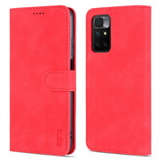 AZNS Skin Feel Calf Texture Custodia in pelle con apertura orizzontale con slot per carte, supporto e portafoglio, For Xiaomi Redmi 10