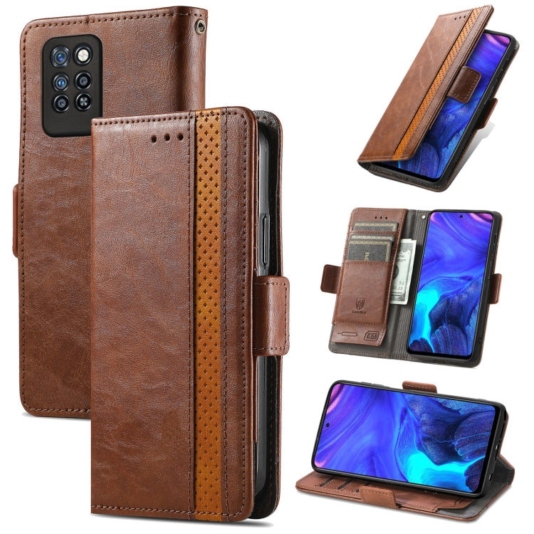 CustodiaNeo Business Custodia in pelle PU con doppia fibbia magnetica con giunzione orizzontale con supporto, slot per carte e portafoglio, For Blackview A100, For Infinix Note 10 Pro, For Oukitel C21 Pro, For OPPO Realme GT Master