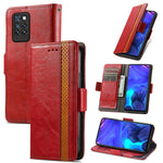 CustodiaNeo Business Custodia in pelle PU con doppia fibbia magnetica con giunzione orizzontale con supporto, slot per carte e portafoglio, For Blackview A100, For Infinix Note 10 Pro, For Oukitel C21 Pro, For OPPO Realme GT Master