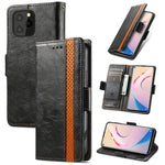 CustodiaNeo Business Custodia in pelle PU con doppia fibbia magnetica con giunzione orizzontale con supporto, slot per carte e portafoglio, For Blackview A100, For Infinix Note 10 Pro, For Oukitel C21 Pro, For OPPO Realme GT Master