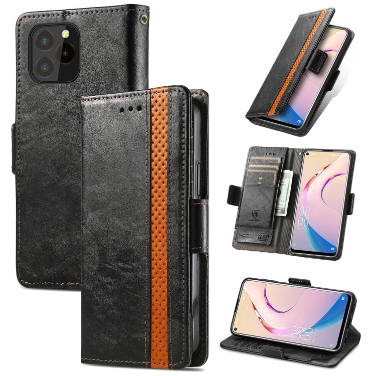 CustodiaNeo Business Custodia in pelle PU con doppia fibbia magnetica con giunzione orizzontale con supporto, slot per carte e portafoglio, For Blackview A100, For Infinix Note 10 Pro, For Oukitel C21 Pro, For OPPO Realme GT Master