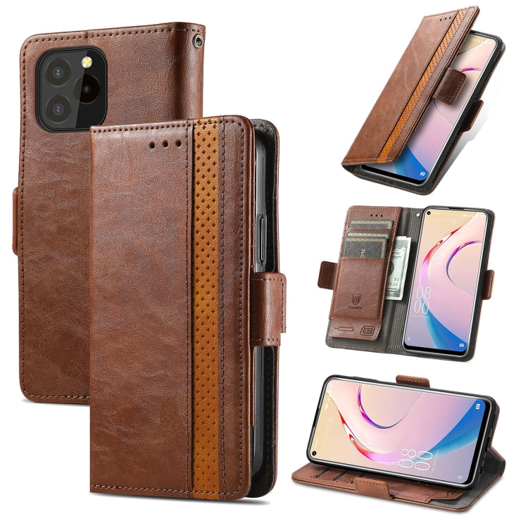 CustodiaNeo Business Custodia in pelle PU con doppia fibbia magnetica con giunzione orizzontale con supporto, slot per carte e portafoglio, For Blackview A100, For Infinix Note 10 Pro, For Oukitel C21 Pro, For OPPO Realme GT Master
