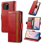 CustodiaNeo Business Custodia in pelle PU con doppia fibbia magnetica con giunzione orizzontale con supporto, slot per carte e portafoglio, For Blackview A100, For Infinix Note 10 Pro, For Oukitel C21 Pro, For OPPO Realme GT Master