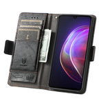 CustodiaNeo Business Custodia in pelle PU con doppia fibbia magnetica con giunzione orizzontale con supporto, slot per carte e portafoglio, For vivo V21, For ZTE Axon 30 5G, For ZTE Nubia Z30 Pro, For Alcatel 1S (2021)