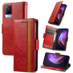 CustodiaNeo Business Custodia in pelle PU con doppia fibbia magnetica con giunzione orizzontale con supporto, slot per carte e portafoglio, For vivo V21, For ZTE Axon 30 5G, For ZTE Nubia Z30 Pro, For Alcatel 1S (2021)