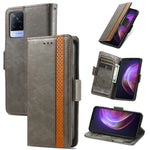 CustodiaNeo Business Custodia in pelle PU con doppia fibbia magnetica con giunzione orizzontale con supporto, slot per carte e portafoglio, For vivo V21, For ZTE Axon 30 5G, For ZTE Nubia Z30 Pro, For Alcatel 1S (2021)
