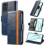 CustodiaNeo Business Custodia in pelle PU con doppia fibbia magnetica con giunzione orizzontale con supporto, slot per carte e portafoglio, For vivo V21, For ZTE Axon 30 5G, For ZTE Nubia Z30 Pro, For Alcatel 1S (2021)