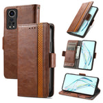 CustodiaNeo Business Custodia in pelle PU con doppia fibbia magnetica con giunzione orizzontale con supporto, slot per carte e portafoglio, For vivo V21, For ZTE Axon 30 5G, For ZTE Nubia Z30 Pro, For Alcatel 1S (2021)