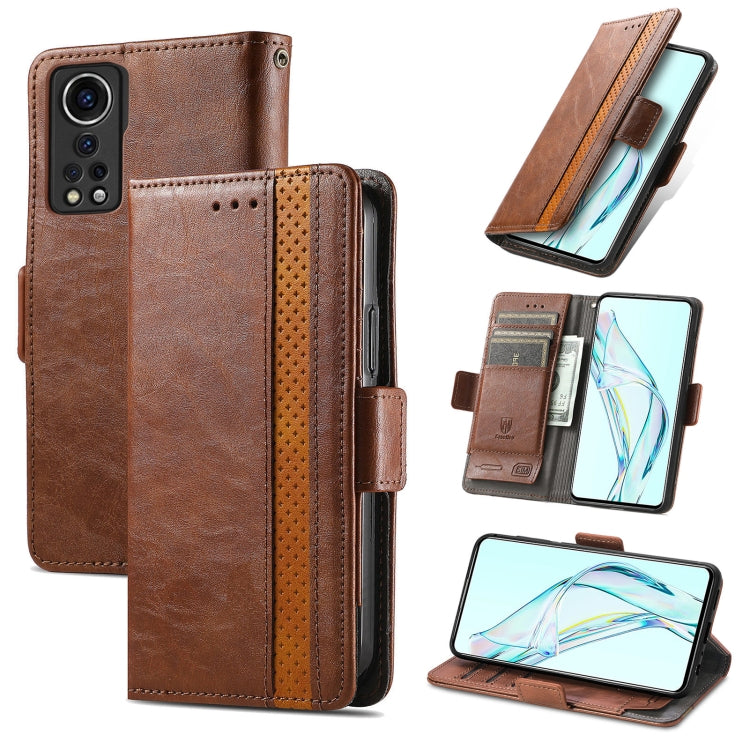 CustodiaNeo Business Custodia in pelle PU con doppia fibbia magnetica con giunzione orizzontale con supporto, slot per carte e portafoglio, For vivo V21, For ZTE Axon 30 5G, For ZTE Nubia Z30 Pro, For Alcatel 1S (2021)