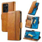 CustodiaNeo Business Custodia in pelle PU con doppia fibbia magnetica con giunzione orizzontale con supporto, slot per carte e portafoglio, For vivo V21, For ZTE Axon 30 5G, For ZTE Nubia Z30 Pro, For Alcatel 1S (2021)