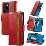 CustodiaNeo Business Custodia in pelle PU con doppia fibbia magnetica con giunzione orizzontale con supporto, slot per carte e portafoglio, For vivo V21, For ZTE Axon 30 5G, For ZTE Nubia Z30 Pro, For Alcatel 1S (2021)