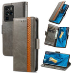 CustodiaNeo Business Custodia in pelle PU con doppia fibbia magnetica con giunzione orizzontale con supporto, slot per carte e portafoglio, For vivo V21, For ZTE Axon 30 5G, For ZTE Nubia Z30 Pro, For Alcatel 1S (2021)