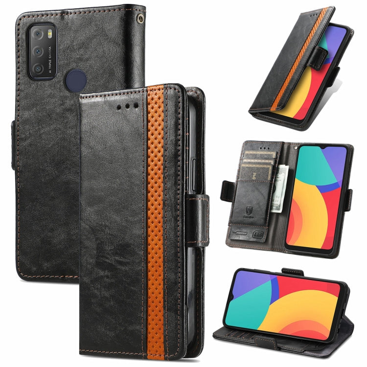 CustodiaNeo Business Custodia in pelle PU con doppia fibbia magnetica con giunzione orizzontale con supporto, slot per carte e portafoglio, For vivo V21, For ZTE Axon 30 5G, For ZTE Nubia Z30 Pro, For Alcatel 1S (2021)