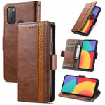 CustodiaNeo Business Custodia in pelle PU con doppia fibbia magnetica con giunzione orizzontale con supporto, slot per carte e portafoglio, For vivo V21, For ZTE Axon 30 5G, For ZTE Nubia Z30 Pro, For Alcatel 1S (2021)