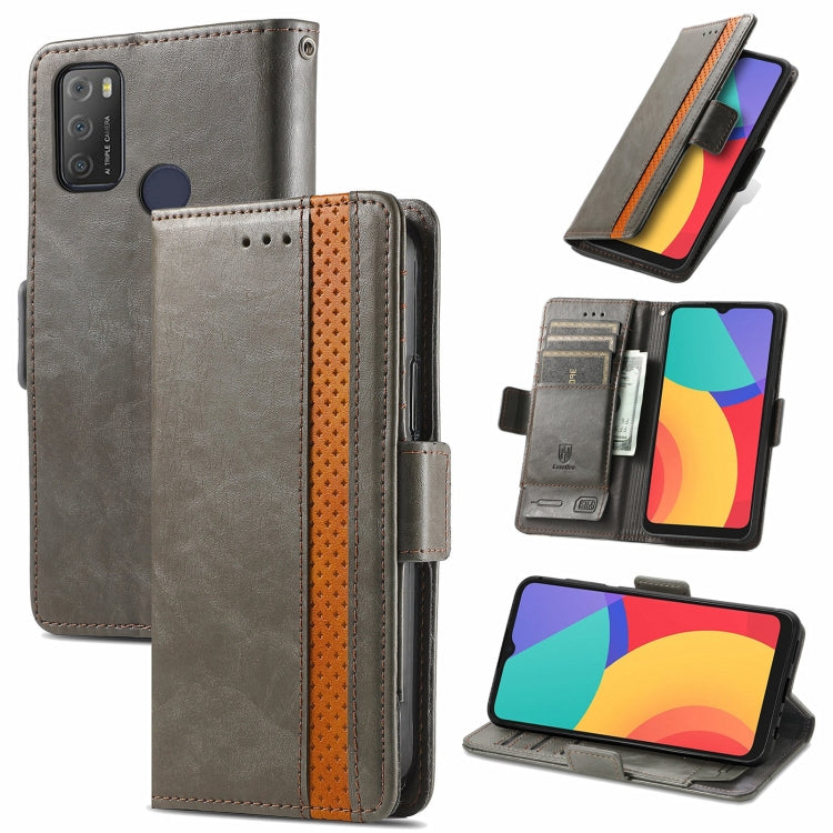 CustodiaNeo Business Custodia in pelle PU con doppia fibbia magnetica con giunzione orizzontale con supporto, slot per carte e portafoglio, For vivo V21, For ZTE Axon 30 5G, For ZTE Nubia Z30 Pro, For Alcatel 1S (2021)
