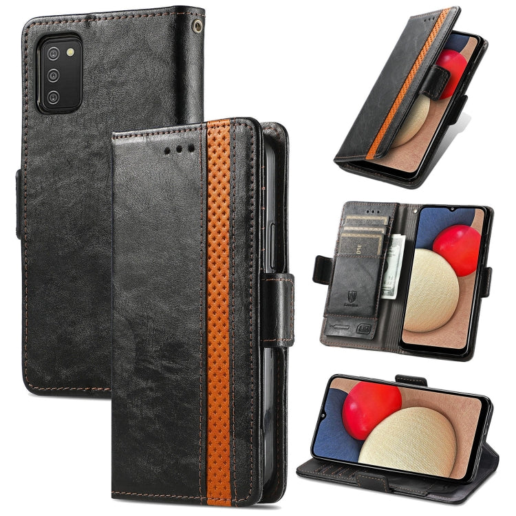 CustodiaNeo Business Custodia in pelle PU con doppia fibbia magnetica con giunzione orizzontale con supporto, slot per carte e portafoglio, For Samsung Galaxy A03s, For Samsung Galaxy A20, For Samsung Galaxy A30
