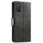 CustodiaNeo Business Custodia in pelle PU con doppia fibbia magnetica con giunzione orizzontale con supporto, slot per carte e portafoglio, For Samsung Galaxy A03s, For Samsung Galaxy A20, For Samsung Galaxy A30