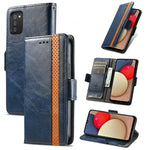 CustodiaNeo Business Custodia in pelle PU con doppia fibbia magnetica con giunzione orizzontale con supporto, slot per carte e portafoglio, For Samsung Galaxy A03s, For Samsung Galaxy A20, For Samsung Galaxy A30