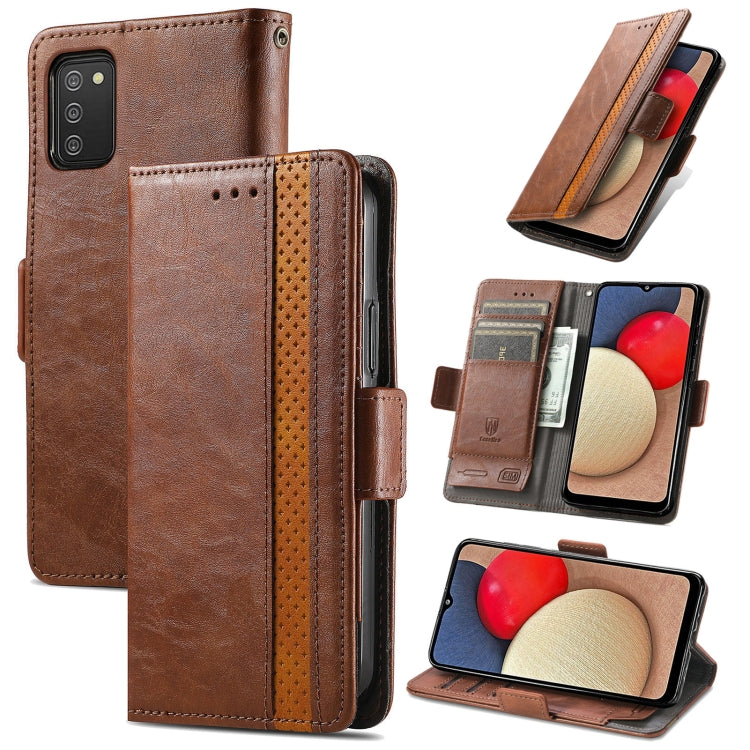CustodiaNeo Business Custodia in pelle PU con doppia fibbia magnetica con giunzione orizzontale con supporto, slot per carte e portafoglio, For Samsung Galaxy A03s, For Samsung Galaxy A20, For Samsung Galaxy A30