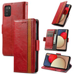 CustodiaNeo Business Custodia in pelle PU con doppia fibbia magnetica con giunzione orizzontale con supporto, slot per carte e portafoglio, For Samsung Galaxy A03s, For Samsung Galaxy A20, For Samsung Galaxy A30