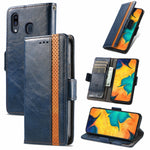 CustodiaNeo Business Custodia in pelle PU con doppia fibbia magnetica con giunzione orizzontale con supporto, slot per carte e portafoglio, For Samsung Galaxy A03s, For Samsung Galaxy A20, For Samsung Galaxy A30