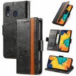 CustodiaNeo Business Custodia in pelle PU con doppia fibbia magnetica con giunzione orizzontale con supporto, slot per carte e portafoglio, For Samsung Galaxy A03s, For Samsung Galaxy A20, For Samsung Galaxy A30