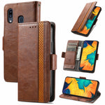 CustodiaNeo Business Custodia in pelle PU con doppia fibbia magnetica con giunzione orizzontale con supporto, slot per carte e portafoglio, For Samsung Galaxy A03s, For Samsung Galaxy A20, For Samsung Galaxy A30