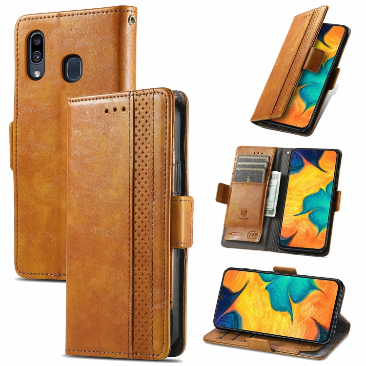 CustodiaNeo Business Custodia in pelle PU con doppia fibbia magnetica con giunzione orizzontale con supporto, slot per carte e portafoglio, For Samsung Galaxy A03s, For Samsung Galaxy A20, For Samsung Galaxy A30