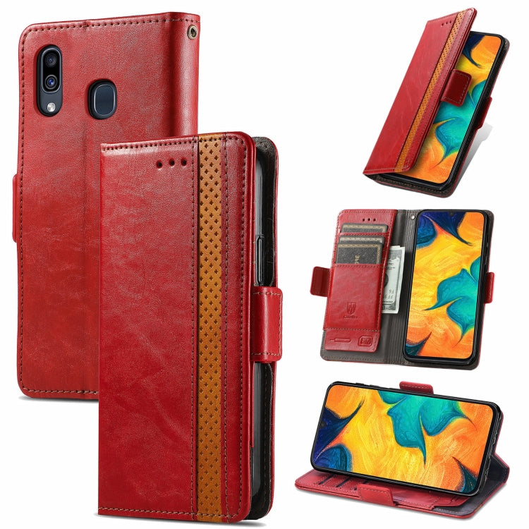 CustodiaNeo Business Custodia in pelle PU con doppia fibbia magnetica con giunzione orizzontale con supporto, slot per carte e portafoglio, For Samsung Galaxy A03s, For Samsung Galaxy A20, For Samsung Galaxy A30