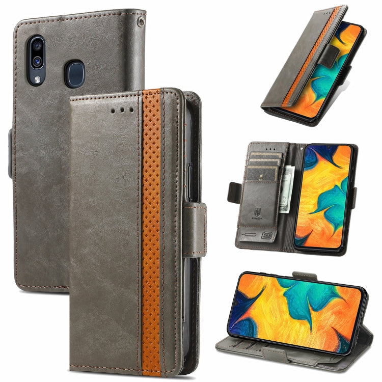 CustodiaNeo Business Custodia in pelle PU con doppia fibbia magnetica con giunzione orizzontale con supporto, slot per carte e portafoglio, For Samsung Galaxy A03s, For Samsung Galaxy A20, For Samsung Galaxy A30