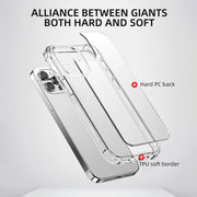 iPAKY Crystal Clear Series Custodia protettiva trasparente antiurto in TPU + PC, For iPhone 13 mini, For iPhone 13, For iPhone 13 Pro, For iPhone 13 Pro Max