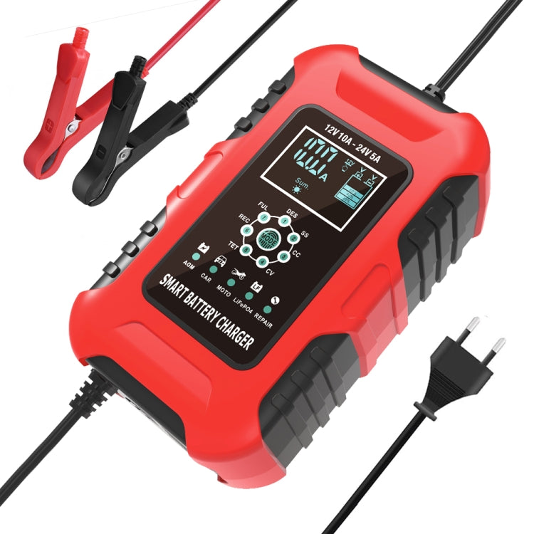 FOXSUR 10A 12V 7-segmenti Caricabatterie Smart Moto/Auto, EU Plug, UK Plug, US Plug