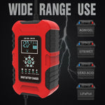 FOXSUR 10A 12V 7-segmenti Caricabatterie Smart Moto/Auto, EU Plug, UK Plug, US Plug