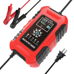 FOXSUR 10A 12V 7-segmenti Caricabatterie Smart Moto/Auto, EU Plug, UK Plug, US Plug