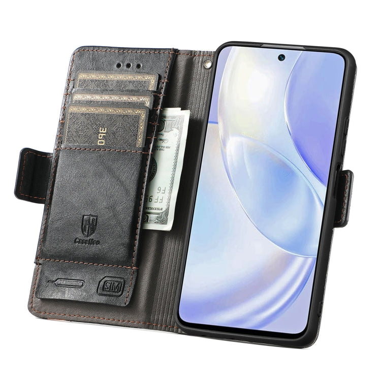CustodiaNeo Business Custodia in pelle PU con doppia fibbia magnetica con giunzione orizzontale con supporto, slot per carte e portafoglio, For Huawei nova 8 SE Youth, For Huawei P50 Pro, For Huawei P50