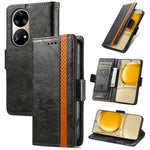 CustodiaNeo Business Custodia in pelle PU con doppia fibbia magnetica con giunzione orizzontale con supporto, slot per carte e portafoglio, For Huawei nova 8 SE Youth, For Huawei P50 Pro, For Huawei P50