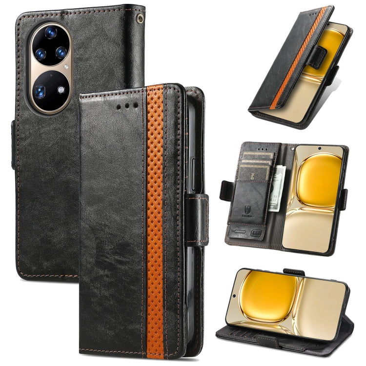 CustodiaNeo Business Custodia in pelle PU con doppia fibbia magnetica con giunzione orizzontale con supporto, slot per carte e portafoglio, For Huawei nova 8 SE Youth, For Huawei P50 Pro, For Huawei P50