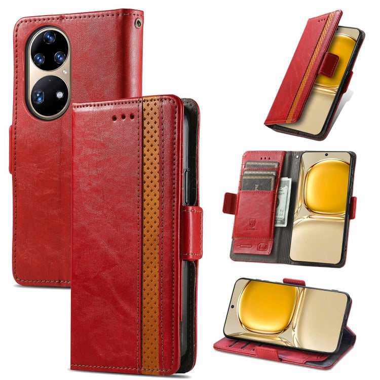 CustodiaNeo Business Custodia in pelle PU con doppia fibbia magnetica con giunzione orizzontale con supporto, slot per carte e portafoglio, For Huawei nova 8 SE Youth, For Huawei P50 Pro, For Huawei P50