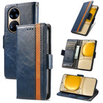 CustodiaNeo Business Custodia in pelle PU con doppia fibbia magnetica con giunzione orizzontale con supporto, slot per carte e portafoglio, For Huawei nova 8 SE Youth, For Huawei P50 Pro, For Huawei P50