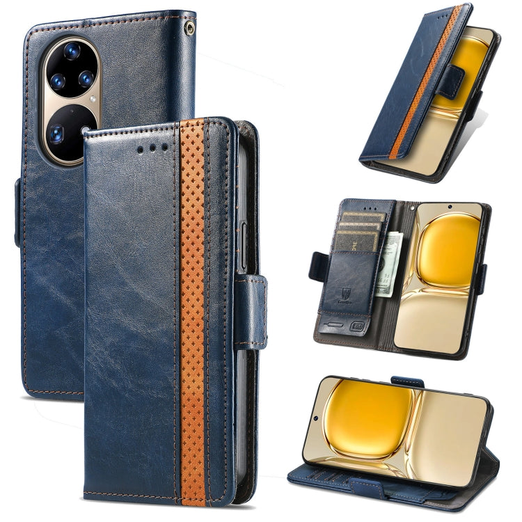 CustodiaNeo Business Custodia in pelle PU con doppia fibbia magnetica con giunzione orizzontale con supporto, slot per carte e portafoglio, For Huawei nova 8 SE Youth, For Huawei P50 Pro, For Huawei P50