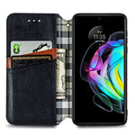 Custodia in pelle PU magnetica a vibrazione orizzontale pressata a griglia cubica con supporto, slot per carte e portafoglio, For Motorola Edge 20, For Motorola Edge 20 Lite