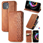 Custodia in pelle PU magnetica a vibrazione orizzontale pressata a griglia cubica con supporto, slot per carte e portafoglio, For Motorola Edge 20, For Motorola Edge 20 Lite