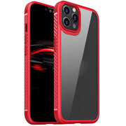Custodia antiurto per airbag a quattro angoli in fibra di carbonio serie MG TPU + Clear PC, For iPhone 12 / 12 Pro, For iPhone 12 Pro Max, For iPhone 11, For iPhone 11 Pro, For iPhone 11 Pro Max