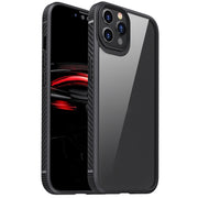 Custodia antiurto per airbag a quattro angoli in fibra di carbonio serie MG TPU + Clear PC, For iPhone 12 / 12 Pro, For iPhone 12 Pro Max, For iPhone 11, For iPhone 11 Pro, For iPhone 11 Pro Max