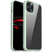 Custodia antiurto per airbag a quattro angoli in fibra di carbonio serie MG TPU + Clear PC, For iPhone 12 / 12 Pro, For iPhone 12 Pro Max, For iPhone 11, For iPhone 11 Pro, For iPhone 11 Pro Max